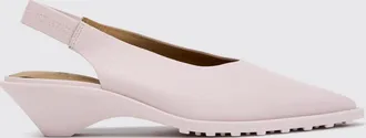 Camper Anita Smooth Calfskin Slingback Pumps with Low Flared Heel