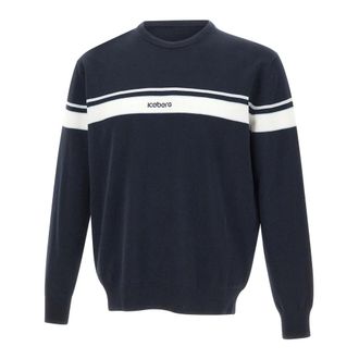 Iceberg Round-neck Knitwear, male, Blue, Size: S Crew Neck Sweater