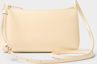 Mansur Gavriel Womens Gaia smooth cream leather crossbody bag
