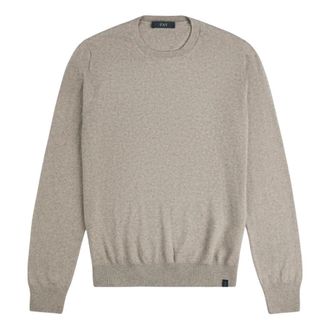 Fay Truien & Vesten, Heren, Beige, S, Wol, Ronde hals gebreid