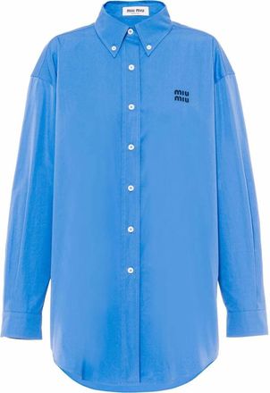 Miu Miu Oversized Cotton Poplin Shirt