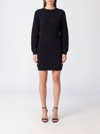 Twinset Mini abito slim fit in maglia di misto lana con dettagli floreali
