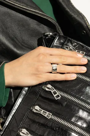 Zadig&Voltaire Rock Star Ring With Shimmering Crystals, Womens, Silver