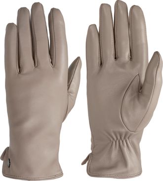 Pearlwood Lederhandschuhe PEARLWOOD PAM, Damen, Gr. 7.5, taupe, Schafsleder, unifarben, Handschuhe Lederhandschuhe, weiches Fleece-Innenfutter, Temperaturreguli