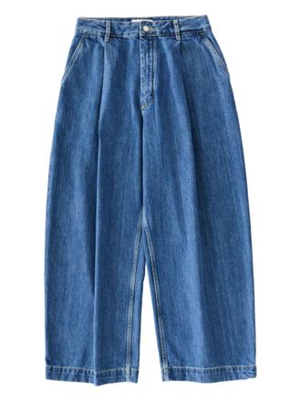 STUDIO NICHOLSON wide-leg jeans - men - Recycled Cotton/Cotton/Recycled Polyester - M - Blue