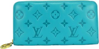 Louis Vuitton Monogram Turquoise Monogram Long Wallet (Bi-Fold) (Pre-Owned)