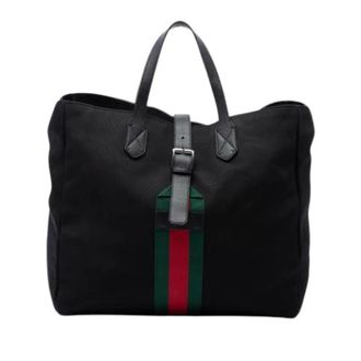 Gucci Borsa Tote Pre-owned in Tela - - Pre-owned - Donna - Nero - ONE SIZE