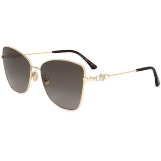 Jimmy Choo London Womens 59 mm Brown Sunglasses