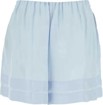 Alexander McQueen Womens Jacquard Bermuda Shorts Blue Viscose Bermudas