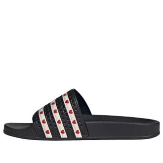 adidas (WMNS) adidas Adilette Slides Core Black Wonder White Better Scarlet KH9952