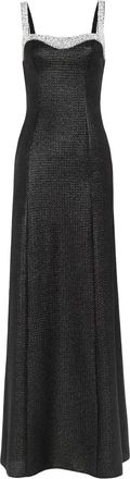 Jenny Packham Abito lungo con strass - Nero