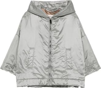 Max Mara Fiore Hooded Jacket - Dames - Zomerjassen - Grijs - M - Jassen