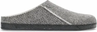 Birkenstock Womens Zermatt Sherling Slipper In Herringbone Gray