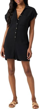 O'Neill Kamilla Cotton Gauze Romper in Black at Nordstrom, Size Small