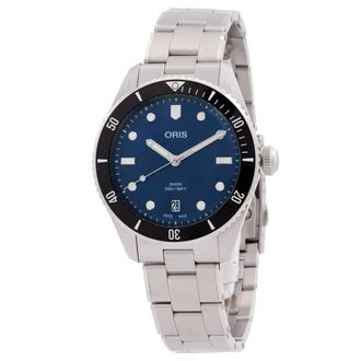 Oris Divers Date Automatic Blue Dial Watch 01 733 7795 4055-SET