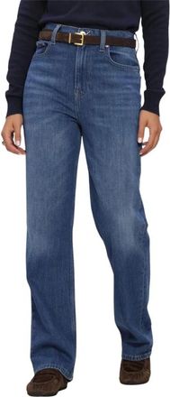 Tommy Jeans Jeans, Dames, Blauw, W27 L32, Katoen, Layla High-Rise Straight Jeans