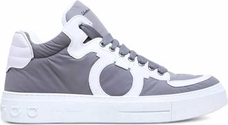 Ferragamo Mens Alta Lace Up Sneakers In Grey