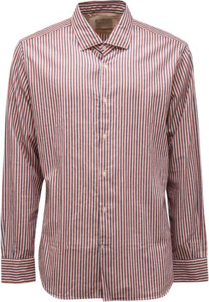 Brooksfield Slim Overhemd Gemaakt in Itali&euml; - Heren - Casual Overhemden - Veelkleurig - XL - Overhemden