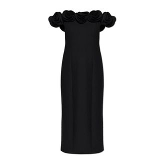 Rotate ROTATE Birger Christensen, Party Dresses, female, Black, Size: XS Off-shoulder Dress