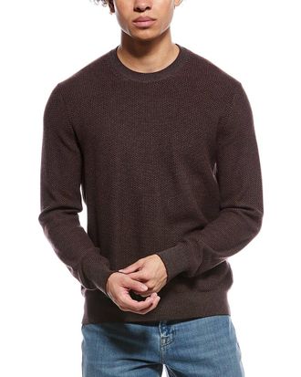 Vince Geo Jacquard Wool & Cashmere Crewneck Sweatshirt