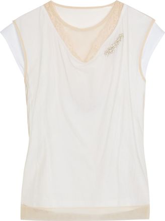 Simone Rocha Simone Rocha Layered Cotton T-shirt - White - S (UK8-10 / S)