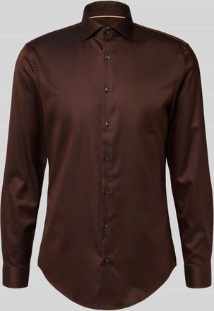 Jake*s Slim Fit Businesshemd aus Baumwolle mit Haifischkragen in Hazel, Größe 37/38