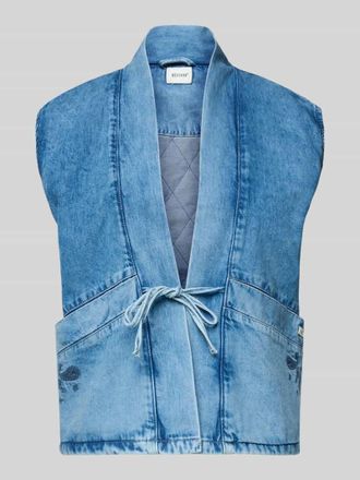 Mustang Jeans Mustang Jeansweste mit Schn&uuml;rung Modell GILLIAN in Jeansblau, Gr&ouml;&szlig;e XS