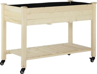 OEM Estanter&iacute;a De Madera, 118 X 55 X 83 Cm, Para Exteriores, 3 Baldas, Soporta Hasta 100 Kg, Requiere Montaje