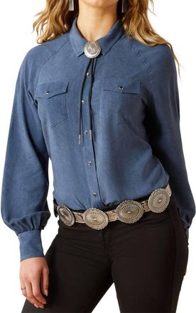 Ariat Juniper Long Sleeve Shirt In Dark Denim