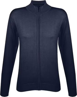 SOLS Gebreid vest met volledige rits dames/dames (Marine)