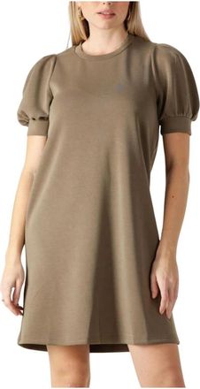Notre-V Olive Mini Jurk Florentijnse Charme - Dames - Korte kleedjes - Groen - XS - Katoen - Kleedjes