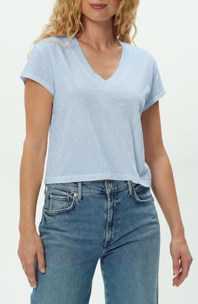 Michael Stars Harlan Cotton V-Neck T-Shirt in Splash at Nordstrom