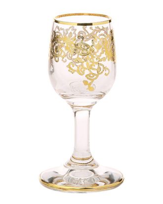 Alice Pazkus Set Of 6 Liqueur Glasses- 24K Rich Gold Design
