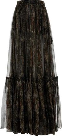 Saint Laurent Falda Plisada - Skirts - Mujer - Negro - S