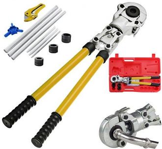OEM Presszange Th 16, Th 20, Th 26, Th 32, Crimpzange Presszange &Oslash; 16-32 M, Rohrpresszange Gelb, Stahl Quetschzange Mit Ergonomischem Und Rutschfestem Gri