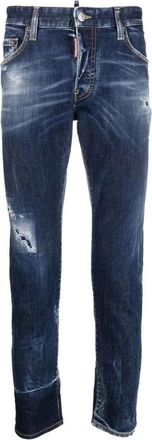 Dsquared2 Dark Scar Wash Skater Jeans - Heren - Slim Fit Jeans - Blauw - XS - Katoen - Jeans