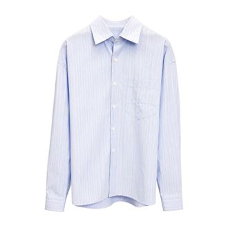 Costumein Heren, Overhemden, Blauw, Maat: XL Katoen