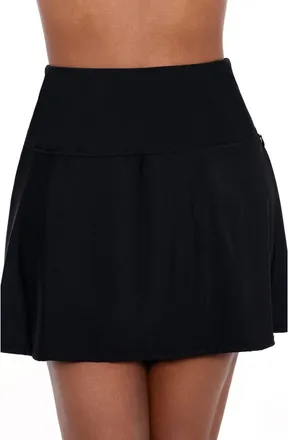 Miraclesuit Fit & Flare Skirted Bikini Bottoms in Black at Nordstrom, Size 10