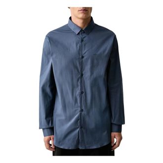 A|X Armani Exchange Camicia Slim Fit in Cotone - - Shirts - Uomo - Blu - S