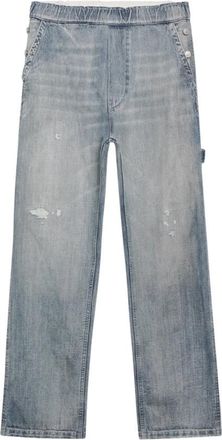 Maison Margiela Wijde Jeans - Dames - Regular Fit Jeans - Blauw - 3XS - Katoen - Jeans