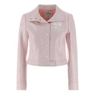 Courr&egrave;ges Light Jackets, female, Pink, 2XS, Reedition Vinyl Jacket