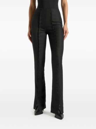 Mani&egrave;re De Voir Therese button-detail tailored trousers - Black
