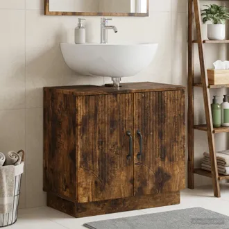 vidaXL Vidaxl Armadio Per Lavabo Da Bagno Hoorn Rovere Fumo