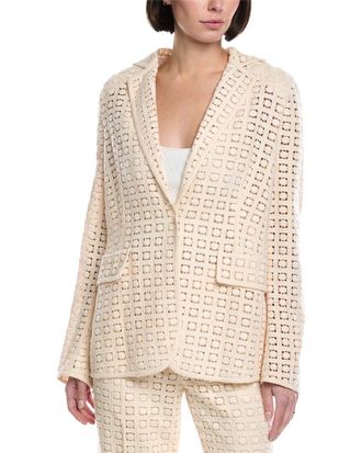 Akris Seven Crochet Wool-Blend Jacket