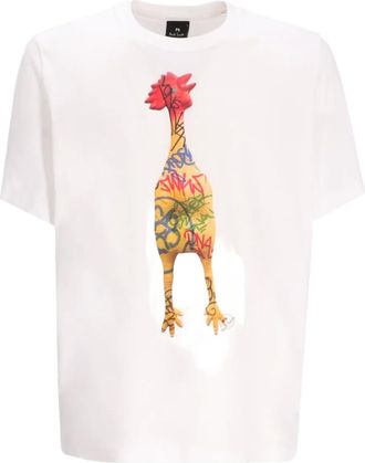 Paul Smith T-shirt con stampa Rubber Chicken - Bianco