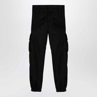 Prada Slim-fit Trousers, male, Black, Size: L Cargo Black Trousers May Issue