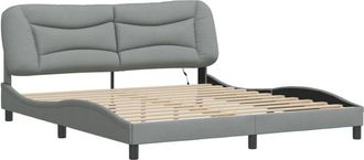 vidaXL Vidaxl - Estructura De Cama Con Led Sin Colch&oacute;n Gris Claro 180x200 Cm