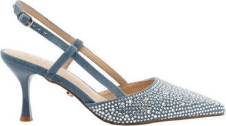 twentyfour Schoenen, Dames, Blauw, 40 EU, Shiny San Francisco Slingback
