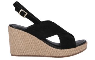 Hush Puppies Perrie Womens Leather Sandals - Black - Size UK 4