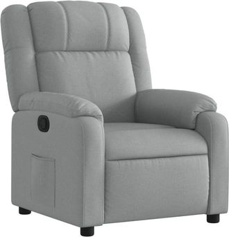 vidaXL Sill&oacute;n Reclinable De Tela Gris Claro Vidaxl